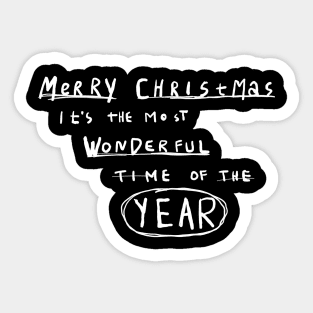 Merry Christmas It's The Most Wonderful Time of The Year Sticker